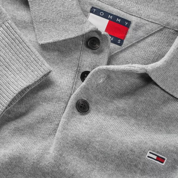 Tommy Jeans Slim Essential Polo Sweater Grijs
