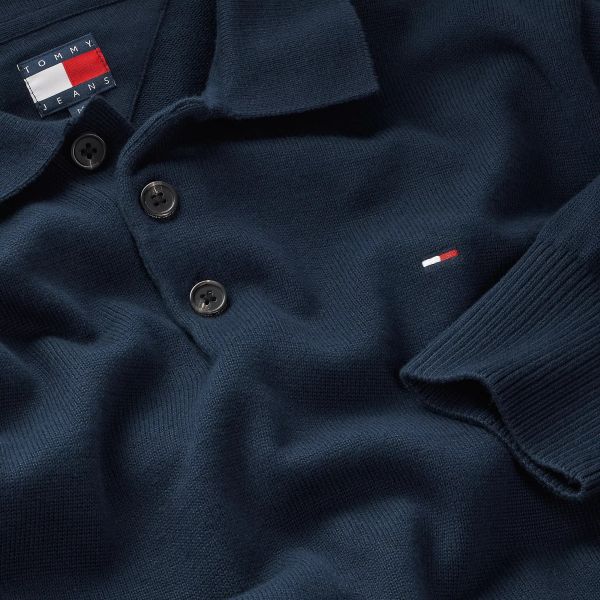 Tommy Jeans Slim Essential Polo Sweater Navy