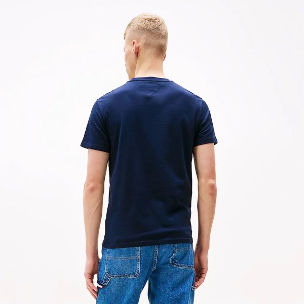 Tommy Jeans Slim Linear Chest T-shirt Navy