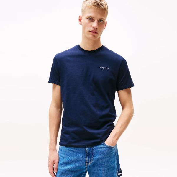 Tommy Jeans Slim Linear Chest T-shirt Navy