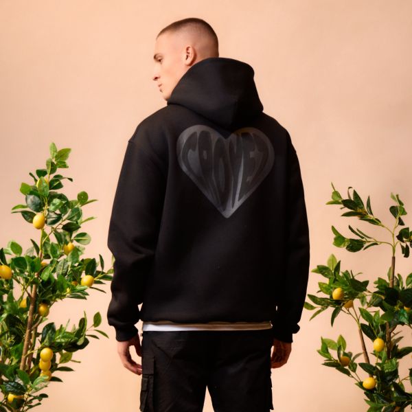 Croyez Puffed Heart Hoodie Zwart