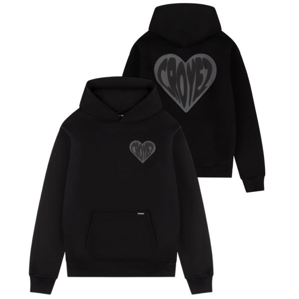 Croyez Puffed Heart Hoodie Zwart