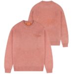 Croyez Script Knit Sweater Coral