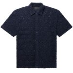 Daily Paper Lace Shield Overhemd Donker Blauw