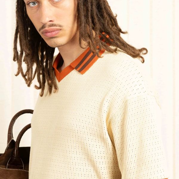 Drôle De Monsieur Ajouré Polo Beige