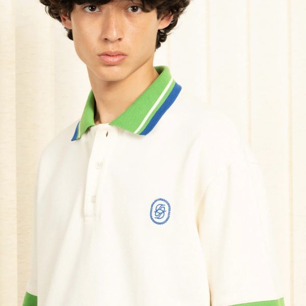 Drôle De Monsieur Pique Tresse Polo Off White