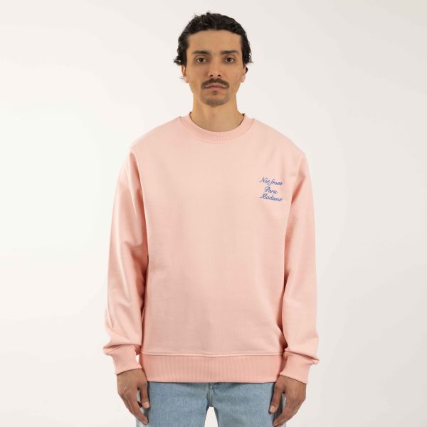 Drôle De Monsieur Slogan Cursive Sweater Roze