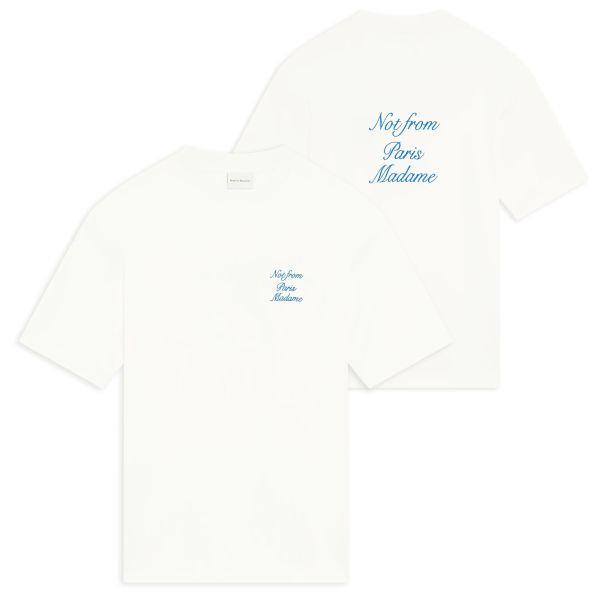 Drôle De Monsieur Slogan Cursive T-shirt Off White