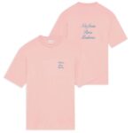 Drôle De Monsieur Slogan Cursive T-shirt Roze