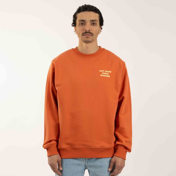 Drôle De Monsieur Slogan Sweater Oranje