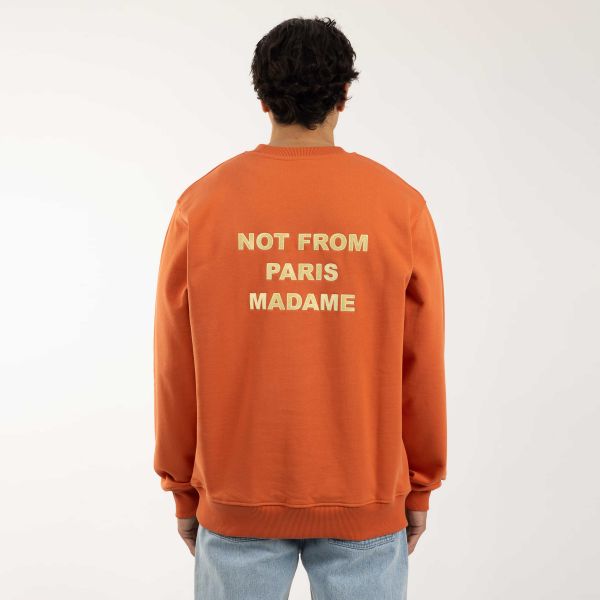 Drôle De Monsieur Slogan Sweater Oranje