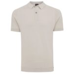 Genti Slim Button Polo Beige