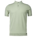 Genti Slim Button Polo Licht Groen