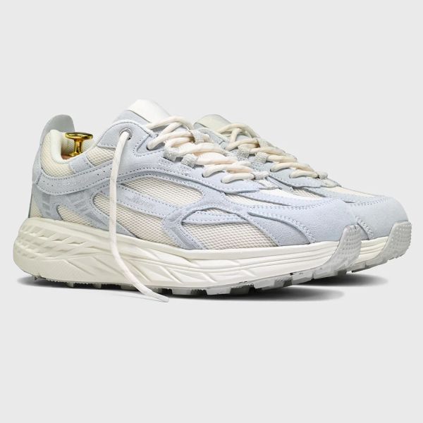 Mercer Amsterdam The Re-Run MAX Suede Sneaker Licht Blauw