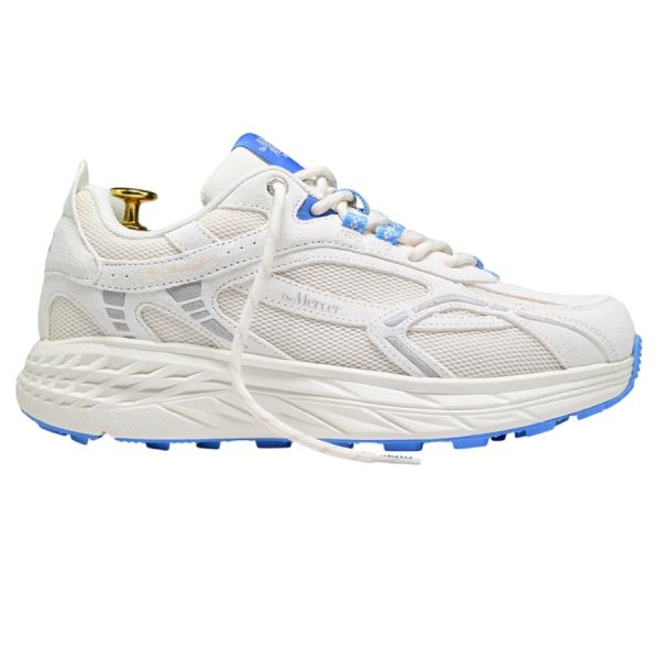Mercer Amsterdam The Re-Run MAX Suede Sneaker Wit/Blauw