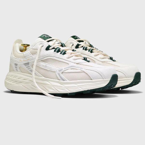 Mercer Amsterdam The Re-Run MAX Suede Sneaker Wit/Groen