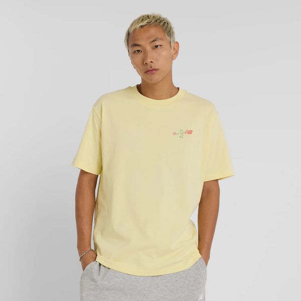 New Balance Athletics Tennis Cartoon T-shirt Geel
