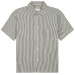 Olaf Boxy Seersucker Stripe Overhemd Grijs