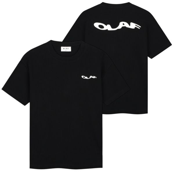 Olaf Wavy Drift Waffle T-shirt Zwart