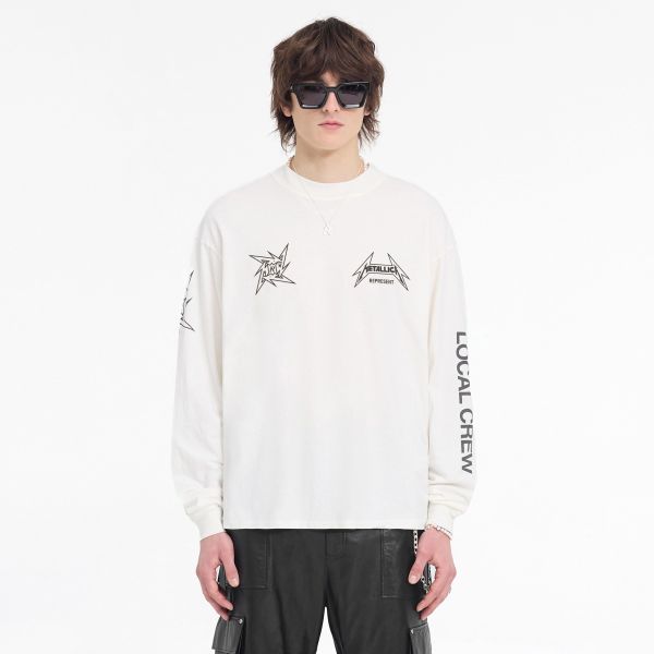 Represent Metallica 40 Year Anniversary Longsleeve T-shirt Wit