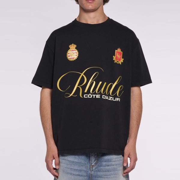 Rhude Script Crest T-shirt Zwart