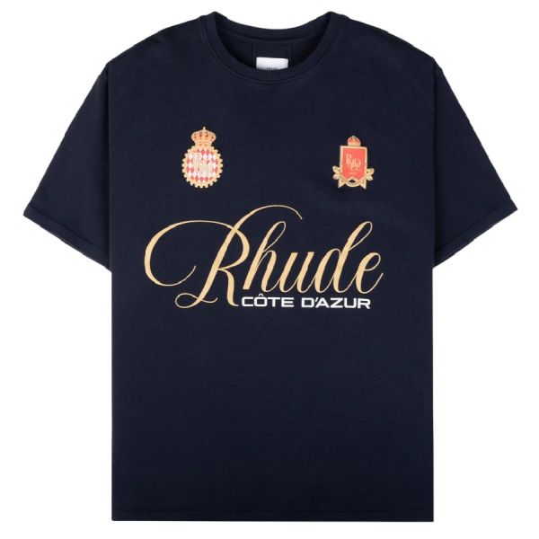 Rhude Script Crest T-shirt Zwart
