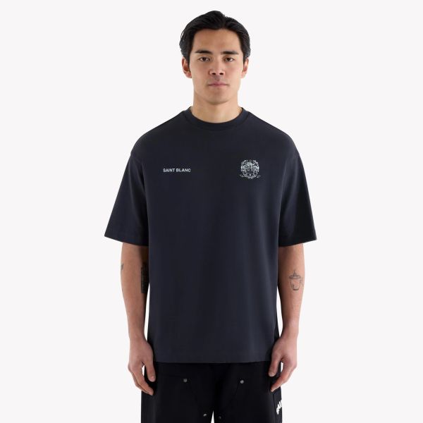 Saint Blanc Crest T-shirt Zwart