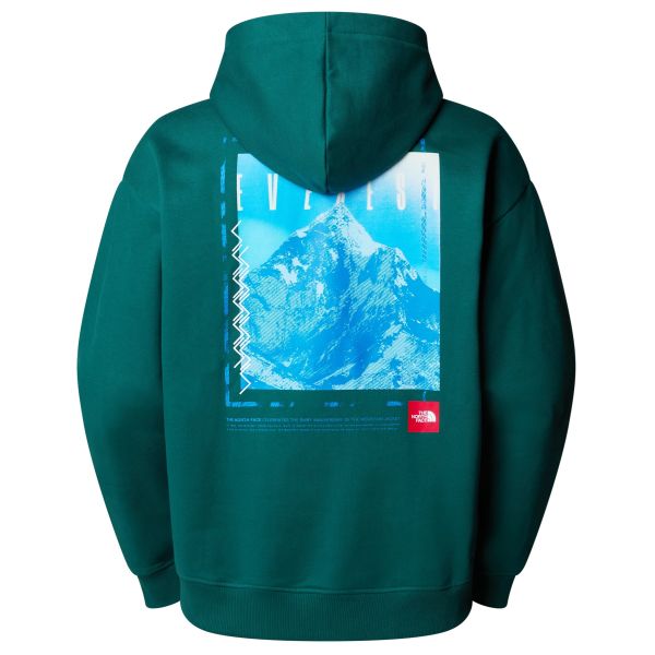 The North Face Axys Oversized Hoodie Donker Groen