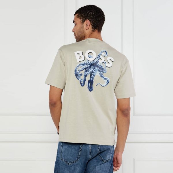 Boss Numbers T-shirt Beige