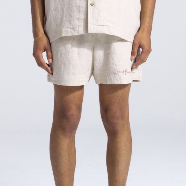 Bram's Fruit Garden Hose Linen Korte Broek Beige