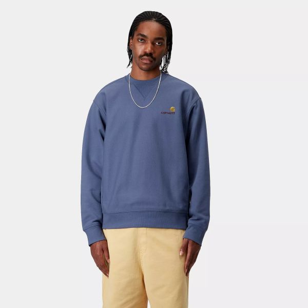 Carhartt WIP American Script Sweater Blauw