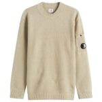 CP Company Chenille Cotton Lens Knit Sweater Beige