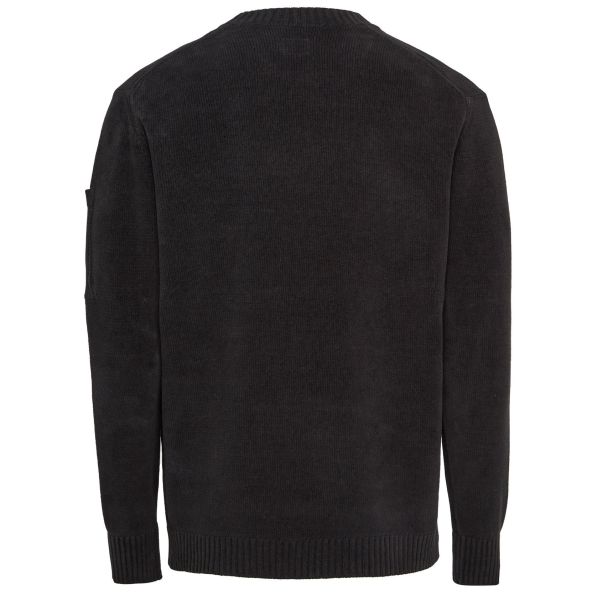 CP Company Chenille Cotton Lens Knit Sweater Zwart