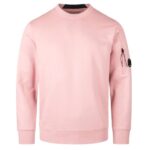 CP Company Diagonal Raised Fleece Lens Sweater Roze