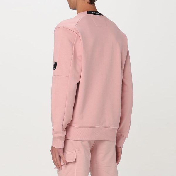 CP Company Diagonal Raised Fleece Lens Sweater Roze
