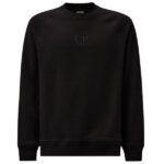 CP Company Diagonal Raised Fleece Logo Sweater Zwart