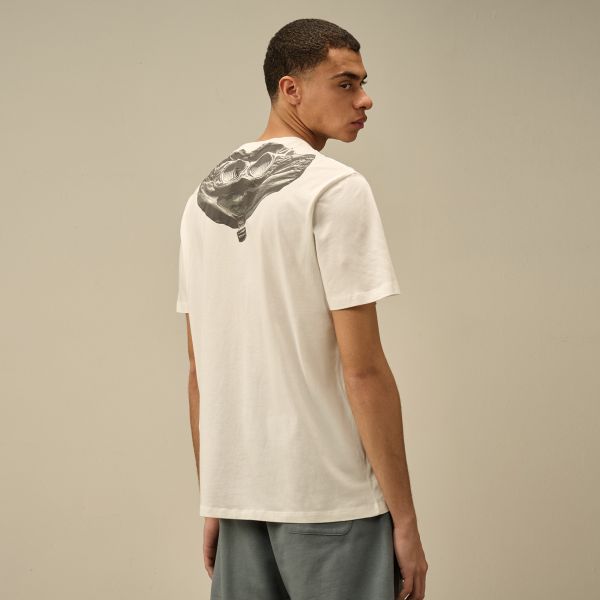 CP Company Goggle Print Back T-shirt Off White