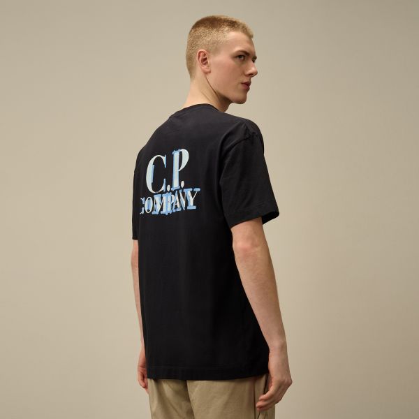 CP Company Printed Logo Back T-shirt Navy