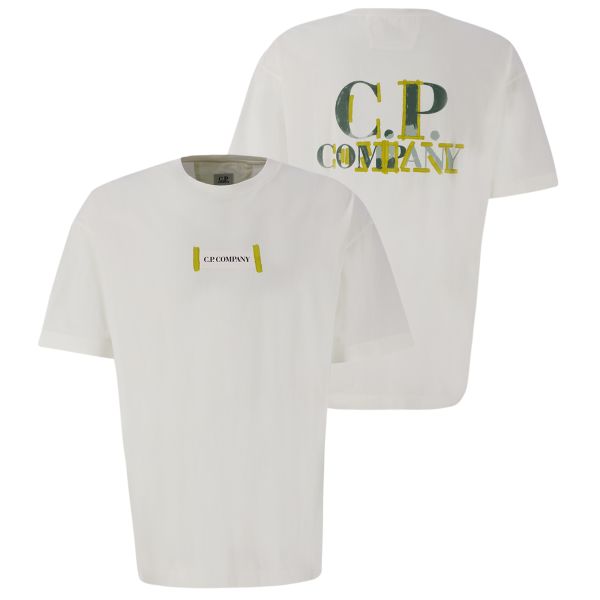 CP Company Printed Logo Back T-shirt Off White