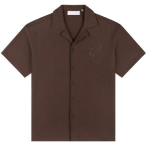 Croyez Ribbed Overhemd Bruin