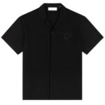 Croyez Ribbed Overhemd Zwart