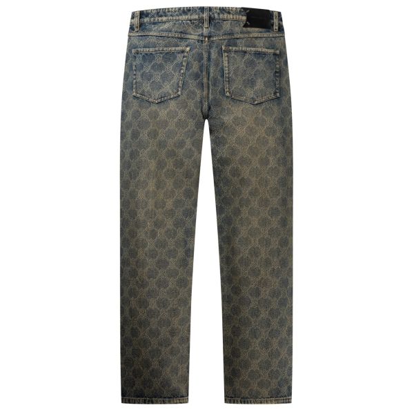 Daily Paper Shield Laser Washed Jeans Blauw