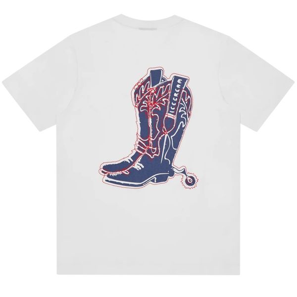 Icecream Cowboy Boot T-shirt Wit