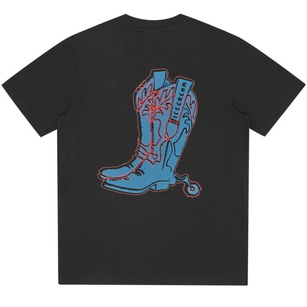 Icecream Cowboy Boot T-shirt Zwart
