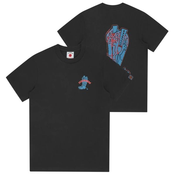 Icecream Cowboy Boot T-shirt Zwart