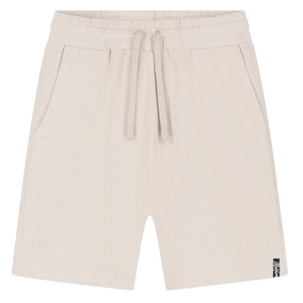 Malelions Signature Waffle Korte Broek Beige