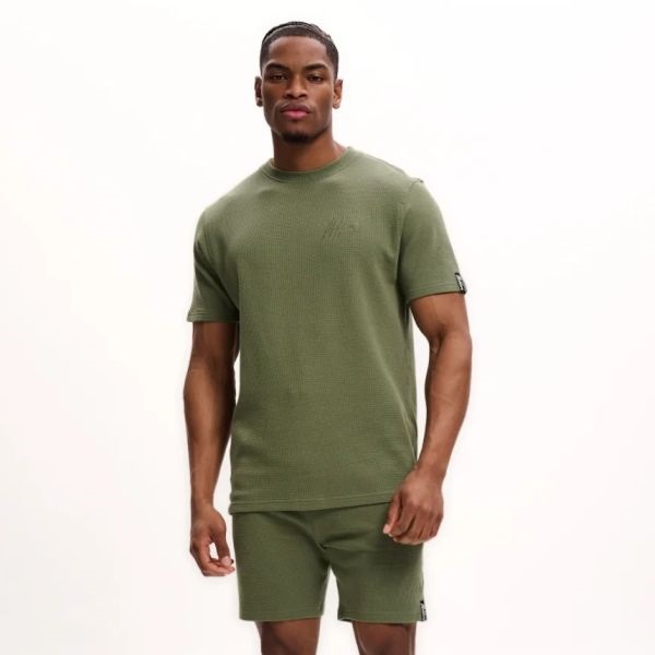 Malelions Signature Waffle Korte Broek Groen