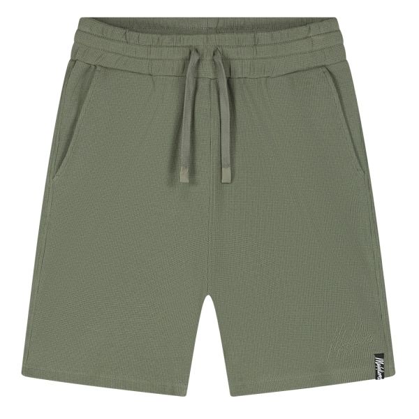 Malelions Signature Waffle Korte Broek Groen