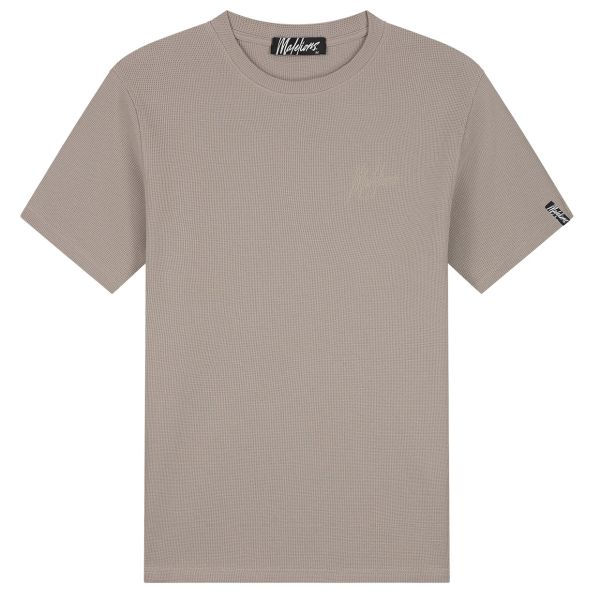 Malelions Signature Waffle T-shirt Bruin