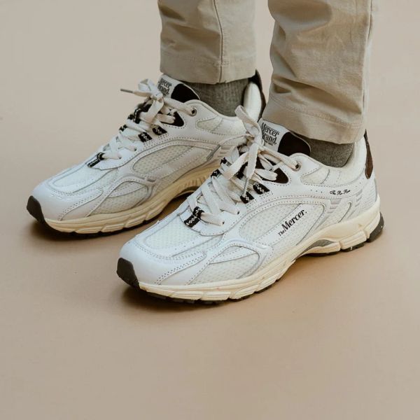 Mercer Amsterdam The Re-Run Vintage Sneaker Wit/Bruin